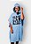 Poncho atoalhado de surf - Girls can ride Azul | Roupão de surfista - Imagem 1