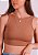Top cropped compress camel - Imagem 1