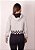 Moletom cropped mescla cinza detalhe xadrez - Imagem 8
