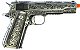 Pistola Airsoft 1911 WE GBB Pattern Silver (Floral) 6mm - Full Metal - Imagem 2