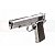 Pistola Airsoft Colt 1911 Silver AW GBB 6mm - Full Metal - Imagem 1