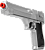Pistola Airsoft Desert Eagle Silver V30 Spring 6mm - Imagem 1