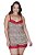 Baby Doll Plus Size Estampado Detalhe Renda - Charmosa 1441 - Imagem 5