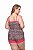 Baby Doll Plus Size Estampado Detalhe Renda - Charmosa 1441 - Imagem 3