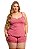 Baby Doll Liso Plus Size Confortável Detalhe em Renda - Amorosa 1542 - Imagem 1