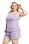 Baby Doll Labella Plus Size em Suede Canelado com Renda para Dormir - Imagem 2