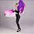 Par Fan Véu Leque Degrade Cores Dança do Ventre - Roxo, rosa e branco- VFAN-RRB - Imagem 4