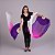 Par Fan Véu Leque Degrade Cores Dança do Ventre - Roxo, rosa e branco- VFAN-RRB - Imagem 5