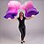 Par Fan Véu Leque Degrade Cores Dança do Ventre - Roxo, rosa e branco- VFAN-RRB - Imagem 1