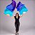 Par Fan Véu Leque Degrade Cores Dança do Ventre - Azul claro, Azul escuro, Roxo - VFAN-AAR - Imagem 2