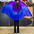 Véu Seda Pura Colorido Dança do Ventre Azul e Roxo lindo caimento - VEU-SEDAA-7 - Imagem 2