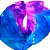 Véu Seda Pura Colorido Dança do Ventre Azul e Roxo lindo caimento VEU-SEDAA-7 - Imagem 1