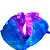 Véu Seda Pura Colorido Dança do Ventre Azul e Roxo lindo caimento VEU-SEDAA-7 - Imagem 2