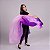 Véu Seda Pura Colorido Dança do Ventre Roxo e Lilás - VEU-SEDAA-13 - Imagem 3