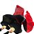 Par Fan Véu Leque Degrade Vermelho e Preto Dança do Ventre - VFAN-9 - Imagem 1