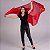 Véu Seda Pura Vermelho Liso Dança do Ventre - VEU-SEDAA-16 - Imagem 5