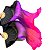 Par Fan Véu Leque Degrade Preto, Roxo e Pink Dança do Ventre - VFAN-11 - Imagem 2