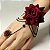 Pulseira de Renda Estilo Gótica Flor Anel Vermelha Bracelete hand harness - AB87 - Imagem 1