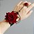 Pulseira de Renda Estilo Gótica Flor Anel Vermelha Bracelete hand harness - AB87 - Imagem 2