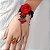 Pulseira de Renda Estilo Gótica Flor Anel Vermelha Bracelete hand harness - AB88 - Imagem 1