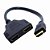 Cabo Adaptador Duplicador HDMI 1 Entrada 2 Saídas HDMI Duplo CB0160 (Não Extende) - Imagem 1