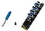 Adaptador Pci-e M.2 M Key Pci-e Riser Card Módulo X1 De 4-portas - Imagem 1