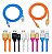 Cabo Carregador USB Colorido para Tipo V8 Turbo Emborrachado 1,20m - Imagem 1