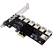 Placa PCI-e Express Multiplicador Riser 7 Portas USB 3.0  x16 - Imagem 1