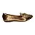(8304-14773) Sapatilha Bico Quadrado Laço Ouro Light - Imagem 1