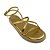 (6811-17801) Sandália Flatform Tiras Cruzadas Metal Ouro - Imagem 4