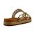 (1465Cf) Sandália Flatform Tiras  Ouro Light - Imagem 3