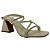 (4939-09504) Sandália Salto Bloco Tiras Strass Off White - Imagem 2