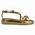 (6810-18606) Sandãlia Flatform Tiras Cruzadas   Ouro - Imagem 1