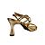 (1577394) Sandália Bico Folha Metalizada Metal Craquele/Ouro Light - Imagem 3