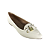 (8302-15688) Sapatilha Bico Fino Detalhe Off White - Imagem 4