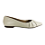 (19252-09) Sapatilha Detalhe Franzido Off White - Imagem 1