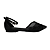 (13514-20) Sapatilha Tela Strass Preto - Imagem 1