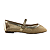 (20484-02) Sapatilha Tela Strass Ouro - Imagem 1