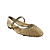 (20484-02) Sapatilha Tela Strass Ouro - Imagem 2