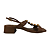 (T011849) Sandália Salto Bloco Esferas Cappuccino - Imagem 1