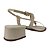 (T011762) Sandália Salto Bloco Tiras Cruzadas Off White - Imagem 3