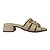 (R011860) Tamanco Tachas Salto Bloco Off White - Imagem 1