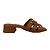 (R011860) Tamanco Tachas Salto Bloco Cappuccino - Imagem 1