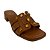 (R011860) Tamanco Tachas Salto Bloco Cappuccino - Imagem 4