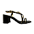 (5313-11744) Sandália Salto Bloco Tiras Preto - Imagem 1