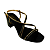 (5313-11744) Sandália Salto Bloco Tiras Preto - Imagem 4