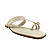 (Nara627-152) Rasteira Detalhe Metalizado  Off White - Imagem 2