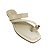 (Nara627-152) Rasteira Detalhe Metalizado  Off White - Imagem 4