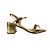 (5353-11749) Sandália Salto Bloco Prime Ouro - Imagem 1