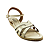 (8454-91355) Sandália Anabela Tiras Off White - Imagem 4